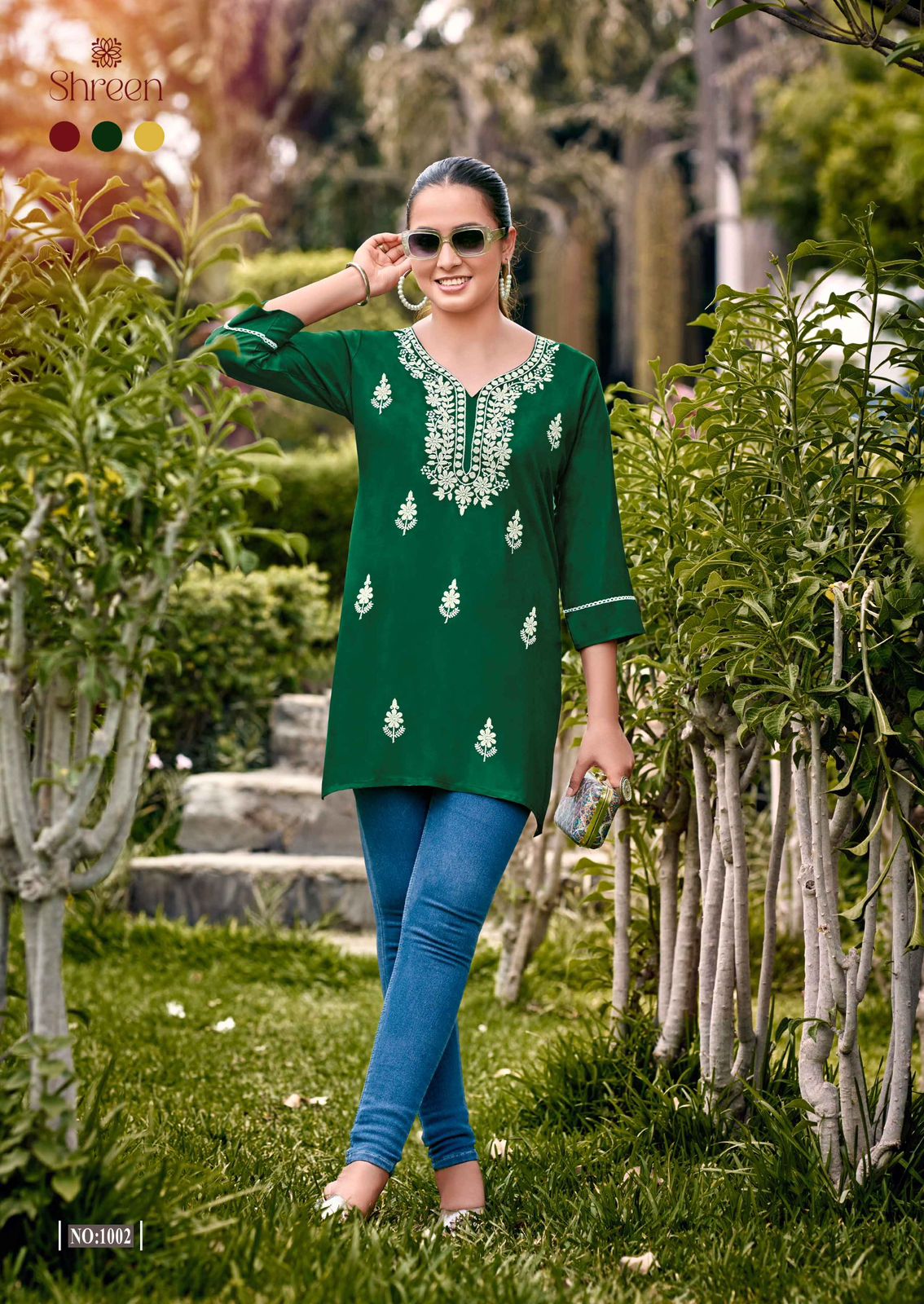 Fusion By Shreen Rayon Lucknowi Work Ladies Top Wholesalers In Delhi
